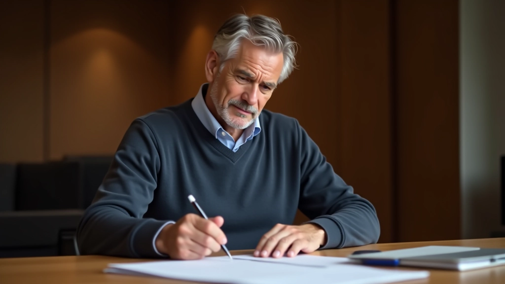 Documents de retraite, calculatrice et relevé individuel de situation sur un bureau