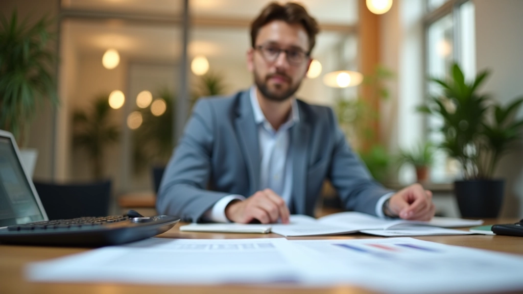 Espace de travail professionnel dédié à la planification retraite avec documents et outils de gestion