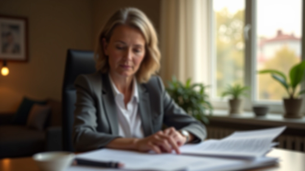 Personne travaillant sur la planification de la retraite avec documents et ordinateur portable